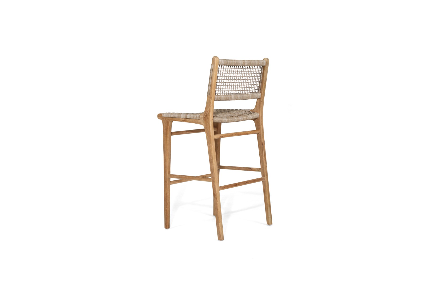Zen Bar Stool Washed Grey, W 45cm×D 40cm × H 110cm - Image 7