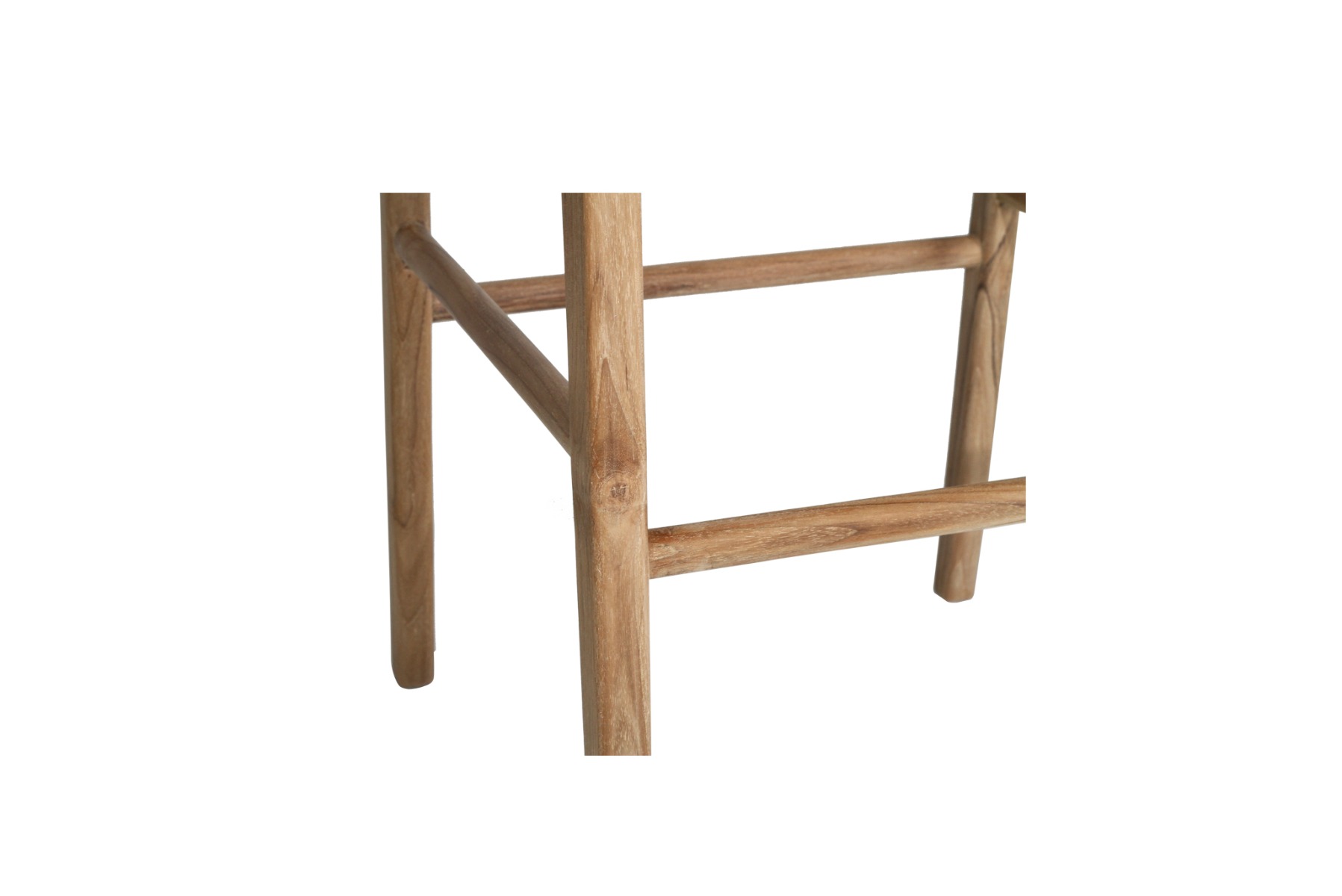 Zen Bar Stool Washed Grey, W 45cm×D 40cm × H 110cm - Image 3
