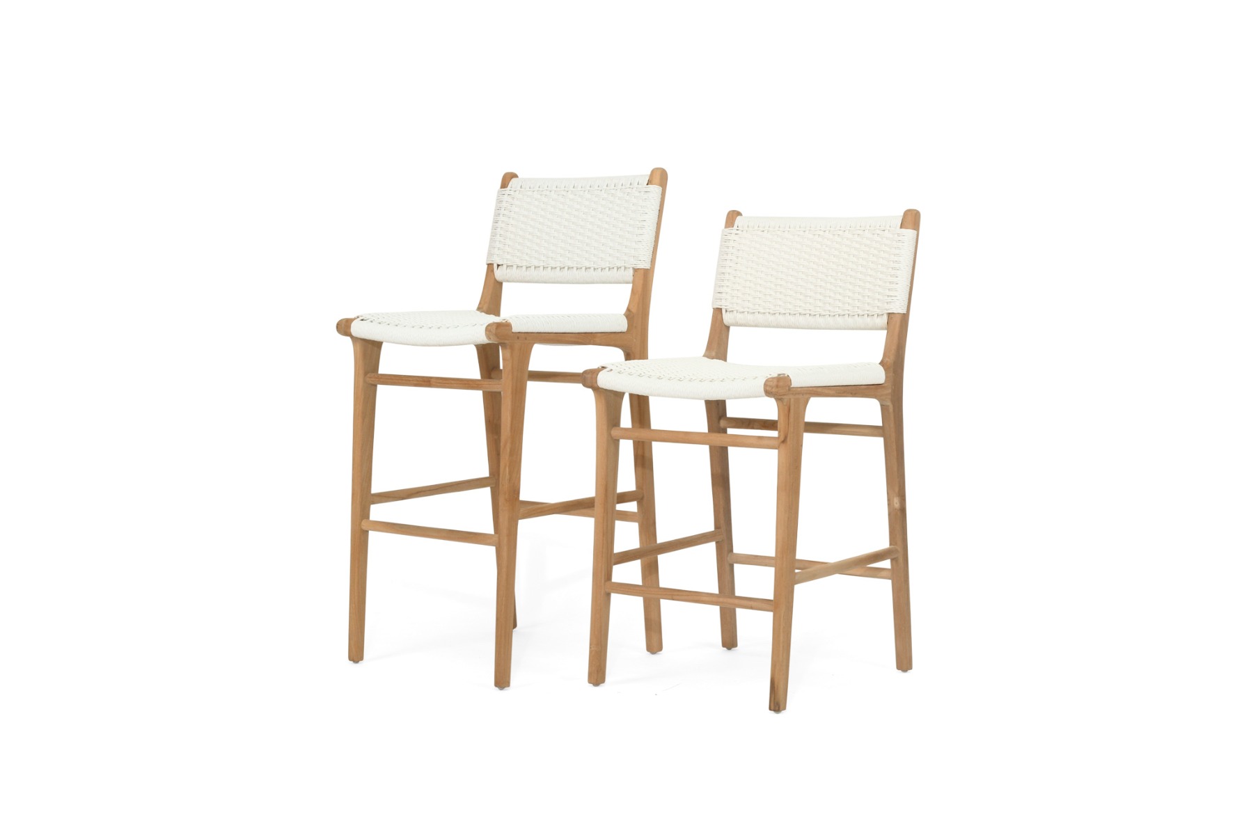 Zen Bar Stool Washed Grey, W 45cm×D 40cm × H 110cm - Image 2