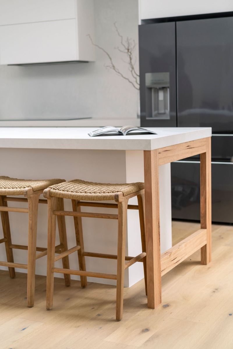 Zen Backless Counter Stool Sand (Close Weave), W 45cm x D 40cm x H 66cm - Image 7