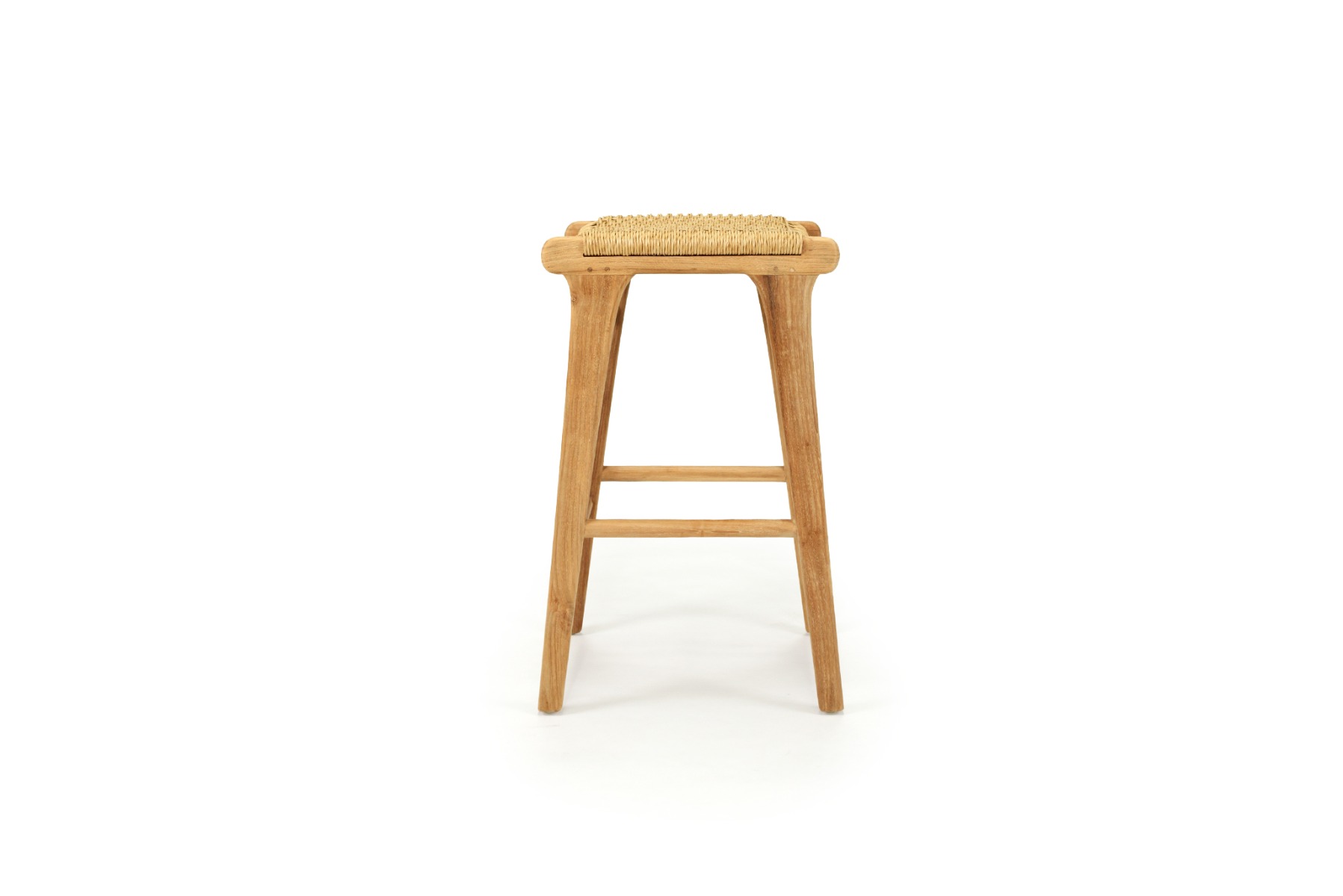 Zen Backless Counter Stool Sand (Close Weave), W 45cm x D 40cm x H 66cm - Image 11
