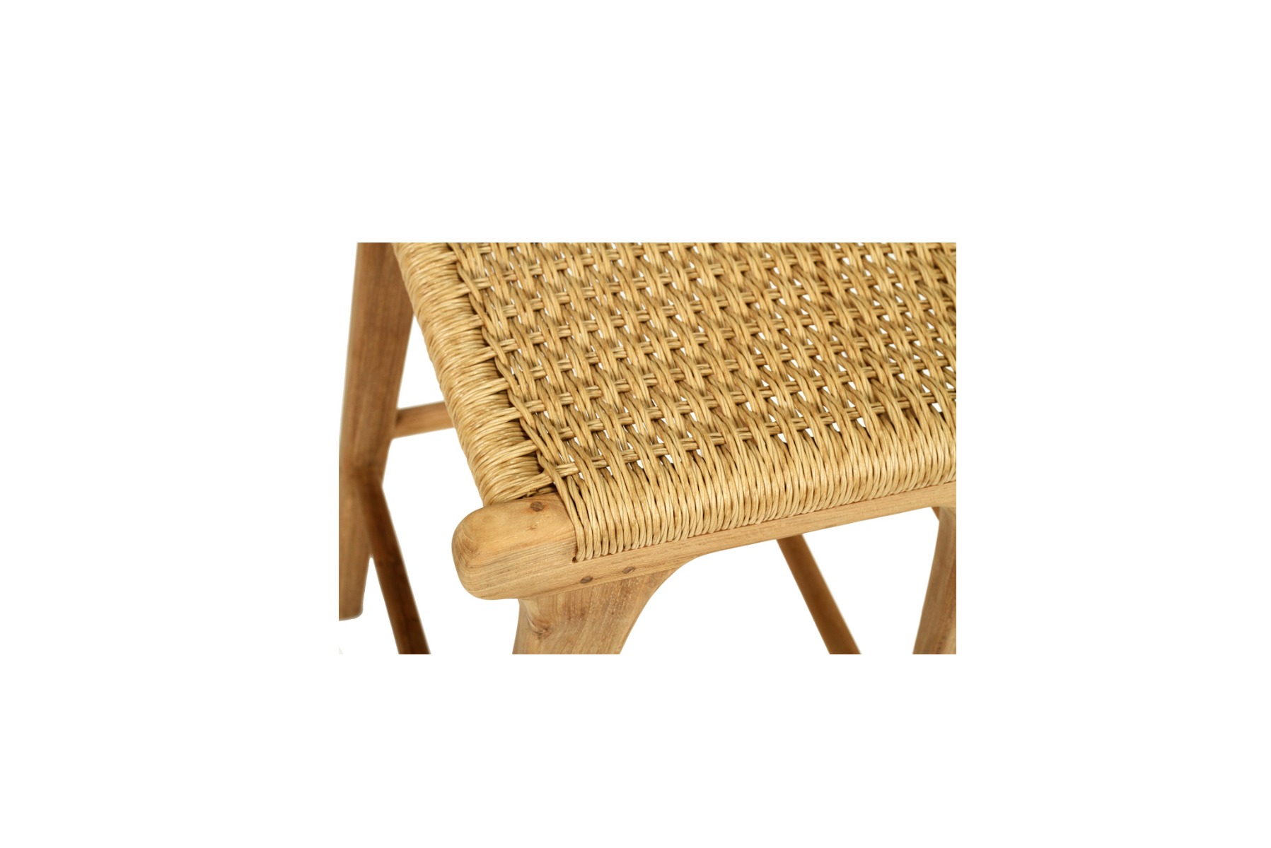 Zen Backless Counter Stool Sand (Close Weave), W 45cm x D 40cm x H 66cm - Image 13