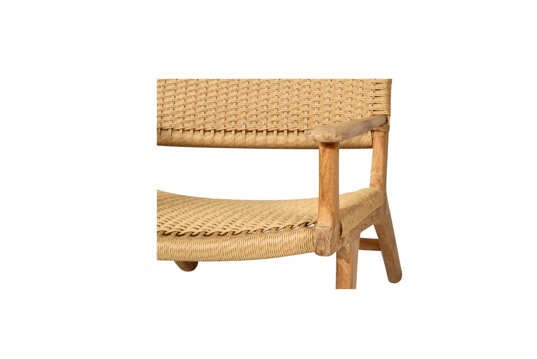 Zen Accent Arm Chair Sand (Close Weave), W 66cm × D 82cm × H 72cm - Image 2