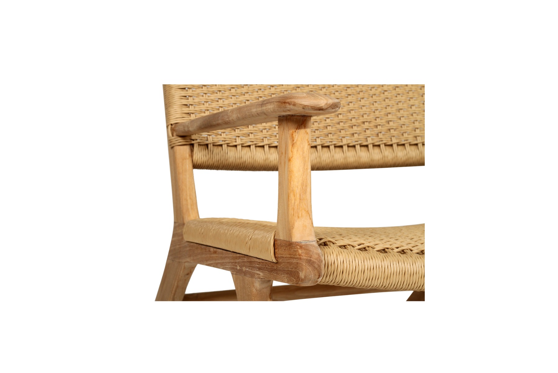Zen Accent Arm Chair Sand (Close Weave), W 66cm × D 82cm × H 72cm - Image 3