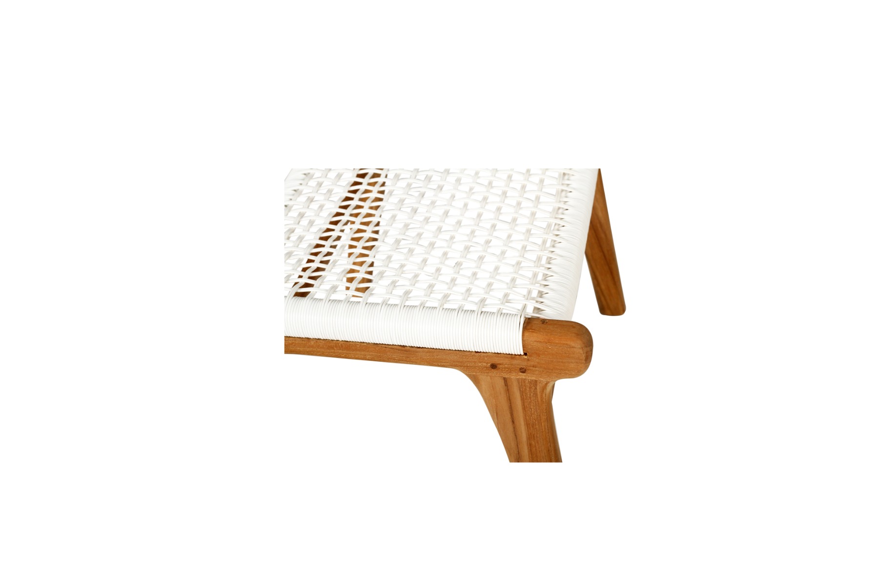 Zen Lazy Chair Ottoman White, W38cm x D55cm x H40cm - Image 8