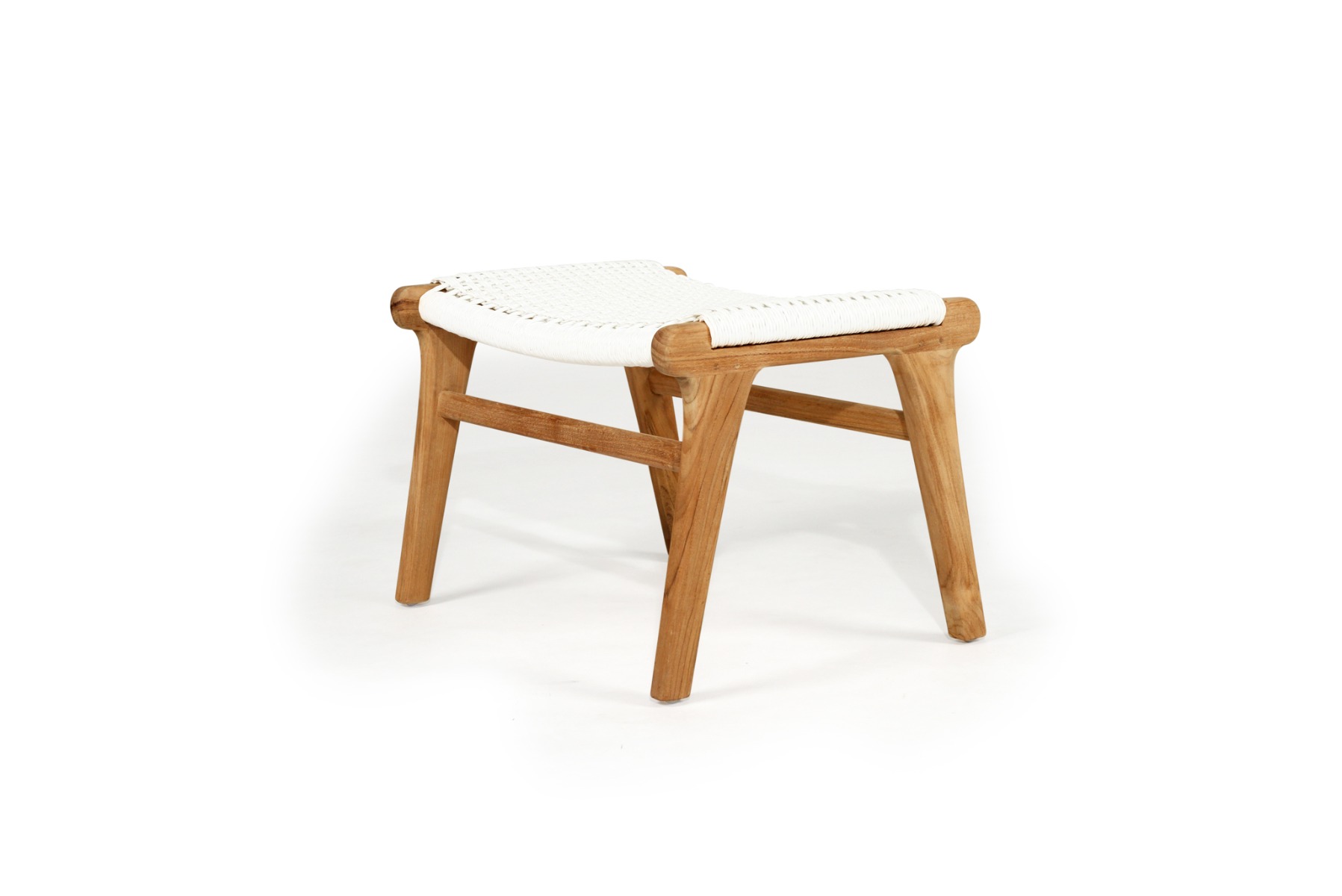 Zen Lazy Chair Ottoman White (Close Weave), W 38cm x D 55cm x H40cm - Image 2