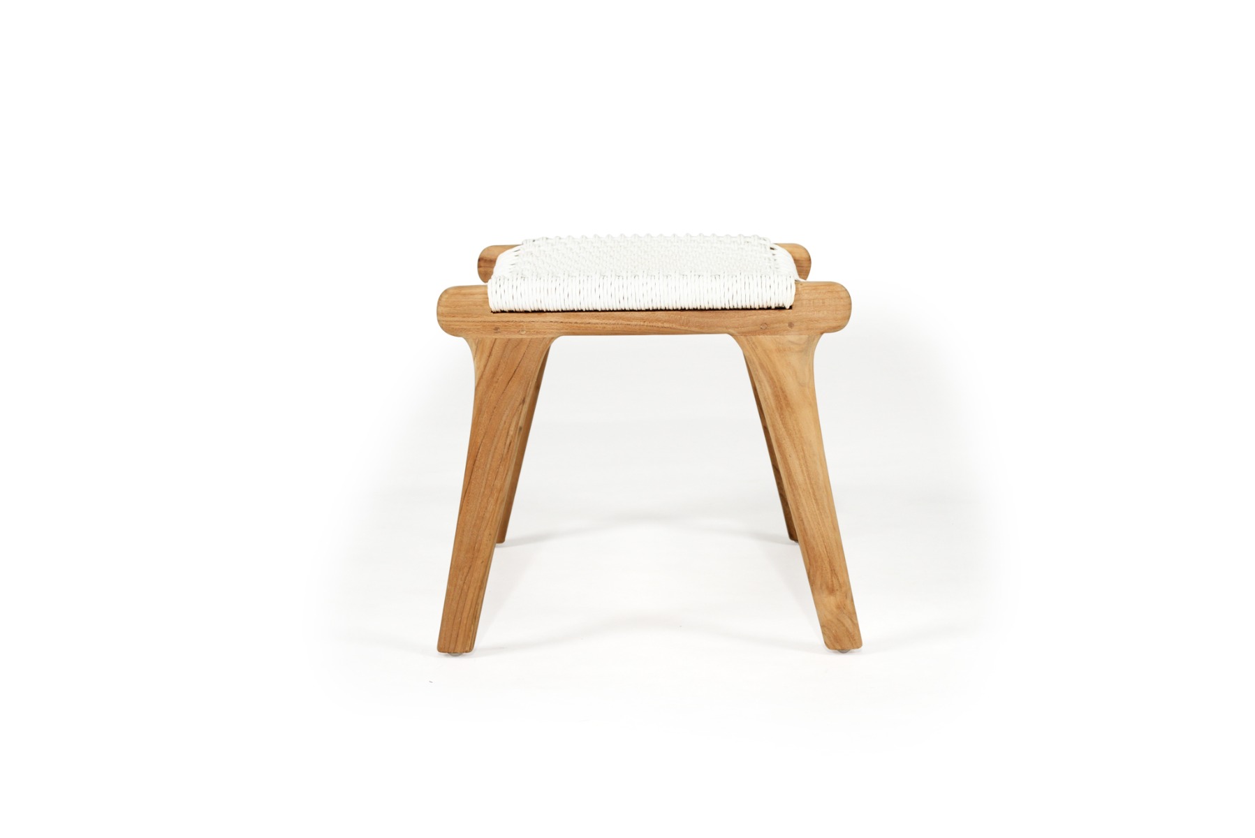 Zen Lazy Chair Ottoman White (Close Weave), W 38cm x D 55cm x H40cm - Image 3