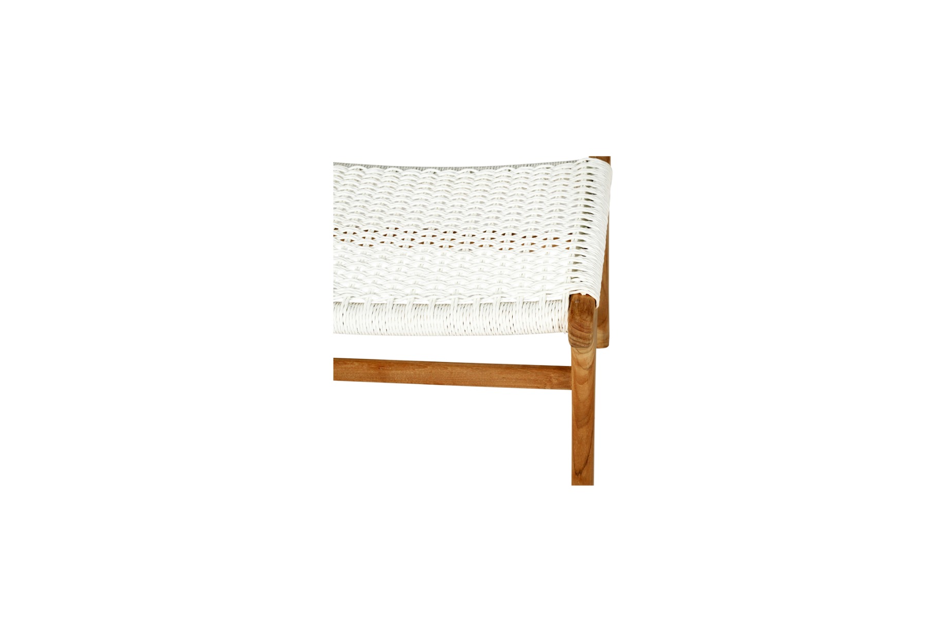 Zen Lazy Chair Ottoman White (Close Weave), W 38cm x D 55cm x H40cm - Image 4