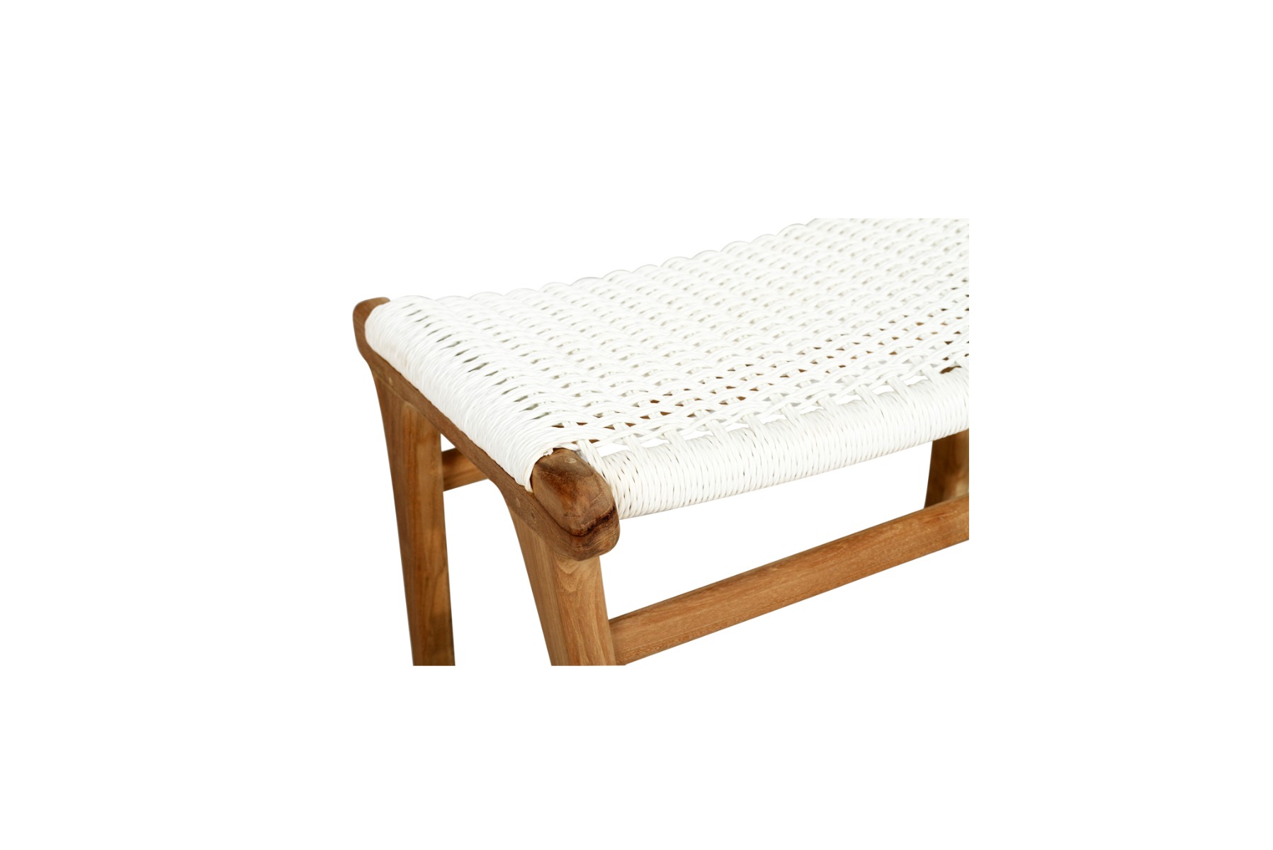 Zen Lazy Chair Ottoman White (Close Weave), W 38cm x D 55cm x H40cm - Image 5