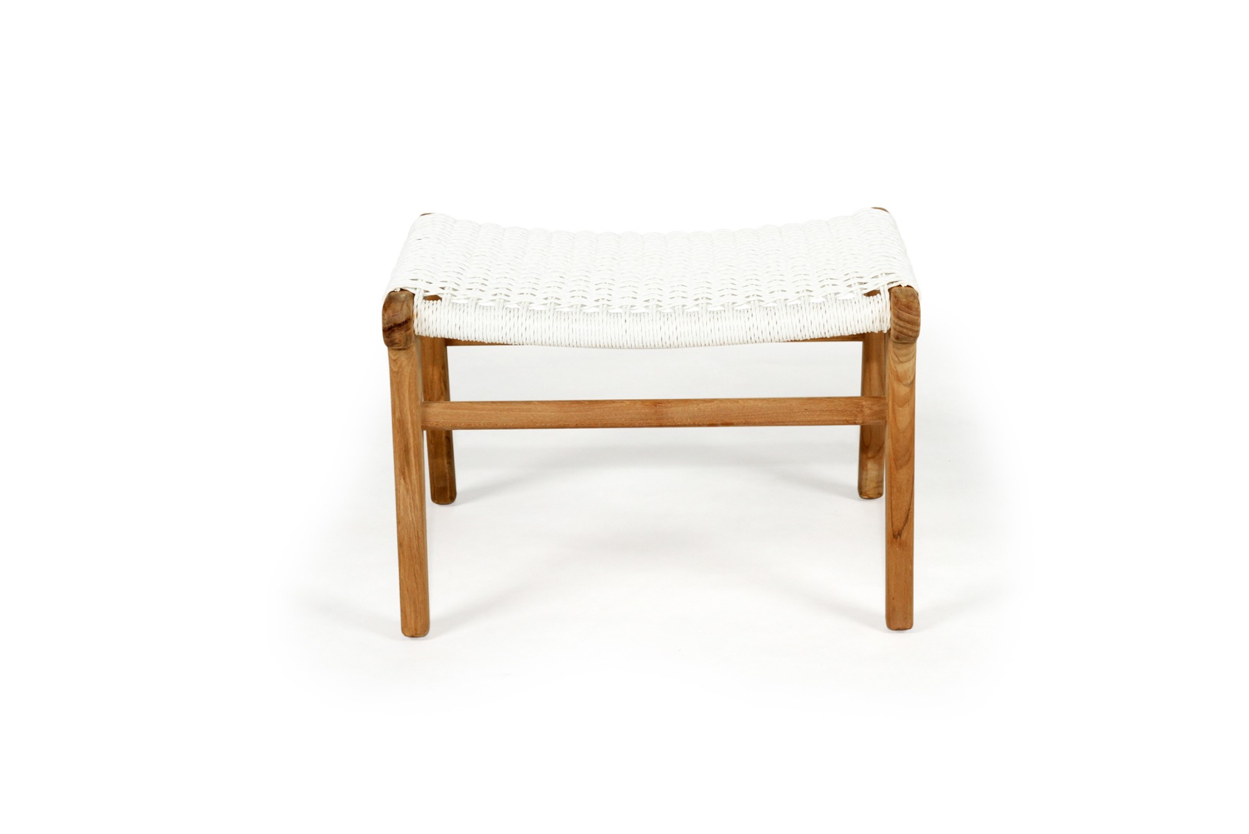 Zen Lazy Chair Ottoman White (Close Weave), W 38cm x D 55cm x H40cm - Image 6